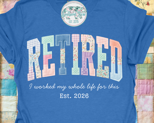 Retirement - Faux Quilted pattern