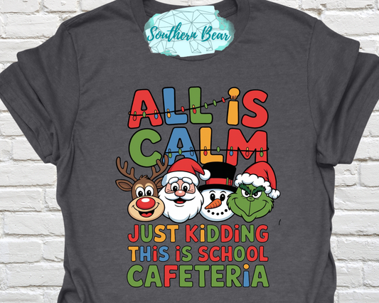 All is calm....Lunchroom