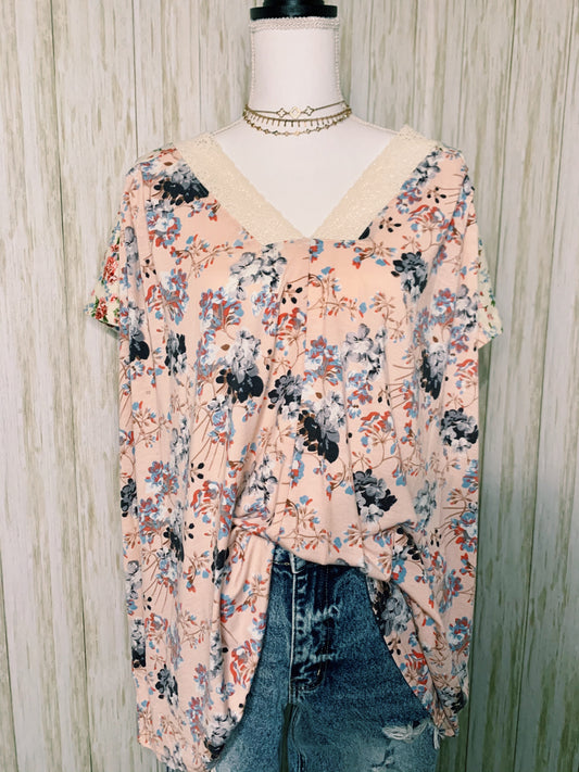 Floral lace blouse