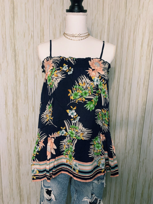 Floral spaghetti strap top