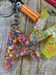 Alphabet letter keychain: Epoxy