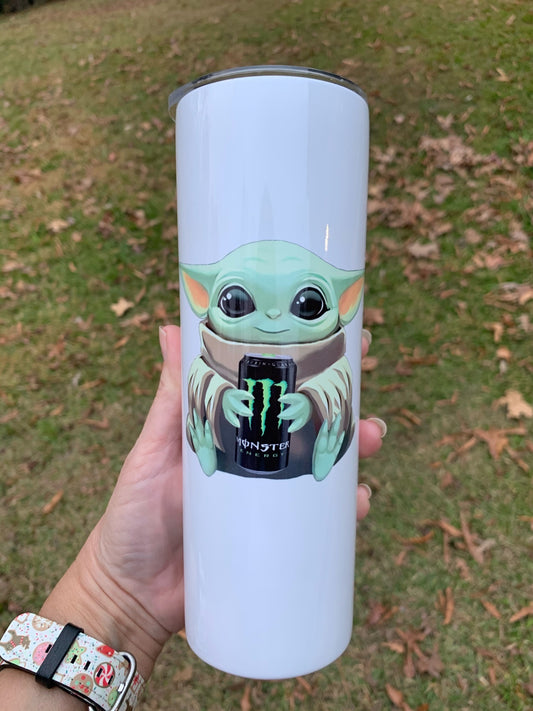Skinny 20 oz. Monster Yoda