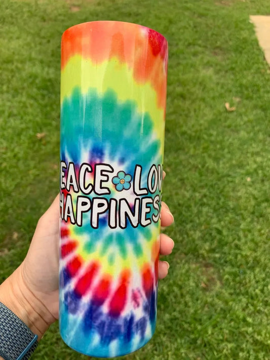 Skinny 20 oz. Tye-Day Rainbow