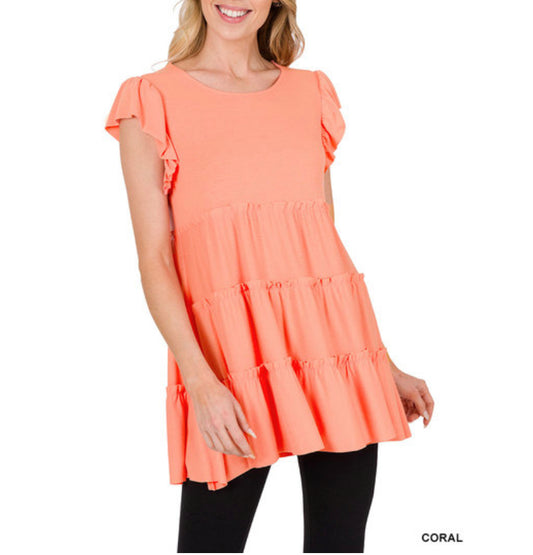 Ruffle Tunic Top